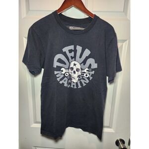 Deus Ex Machina Men's M Skull Wrench Graphic T-Shirt Black Short Sleeve Crewneck